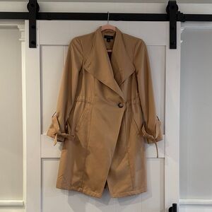 Womens Tan Trench Coat - Classic Lightweight Jacket